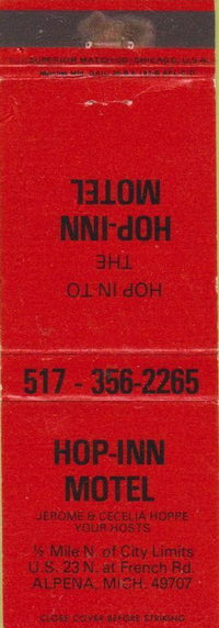 Dew Drop Inn Motel (Hop-Inn Motel) - Matchbook